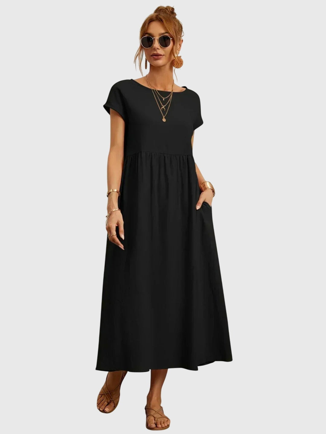 Viviane | Robe maxi légère avec poches