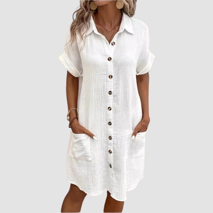 Hilary | Summer Dress with Collar