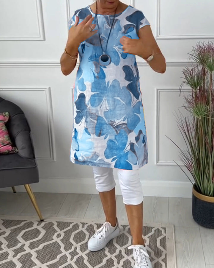 CALISTA | FLORAL CASUAL MIDI DRESS