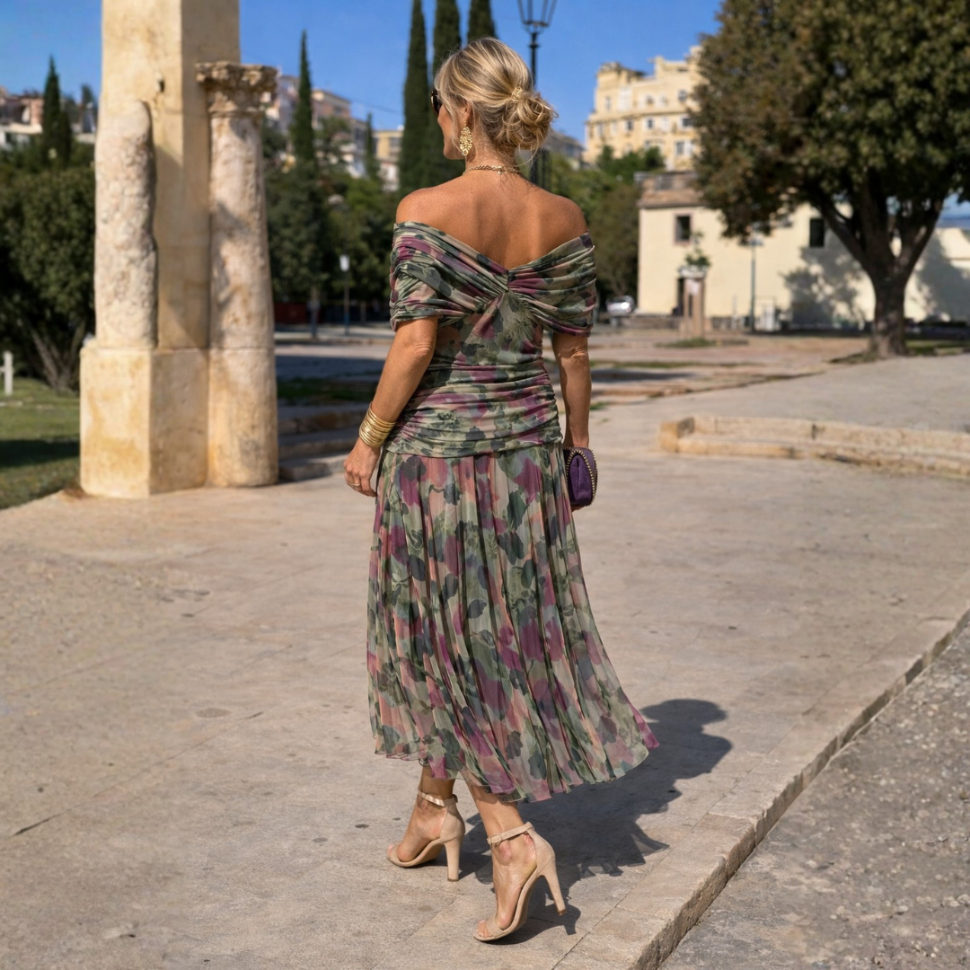 ROSSANA – Off-Shoulder Maxi Dress