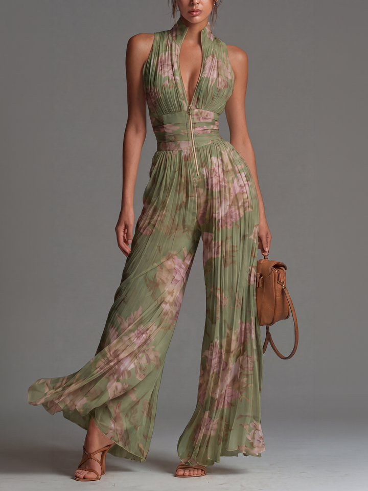 ESSENTIEL – Combinaison en Chiffon Plissé Floral