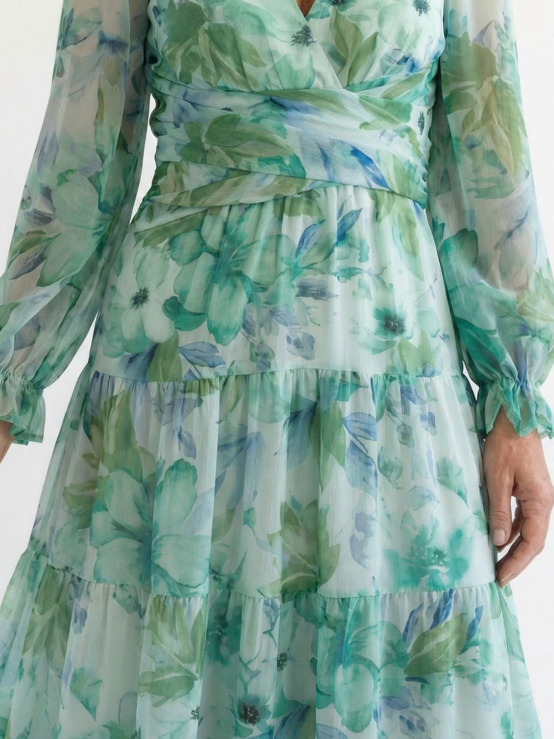 Susana | Vestido Maxi Floral de Manga Larga