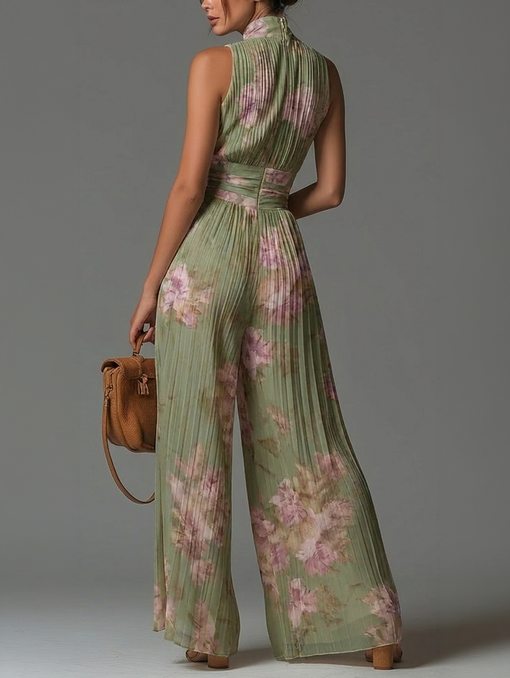 ESSENTIEL – Combinaison en Chiffon Plissé Floral