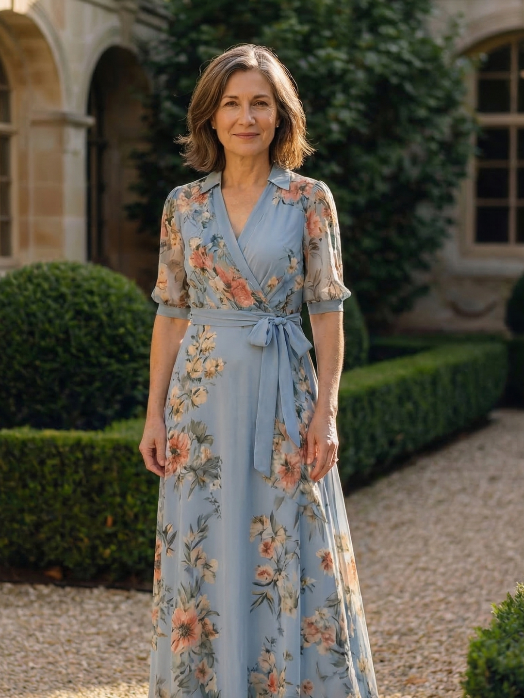 Eva | Vestido Maxi Floral con Escote en V