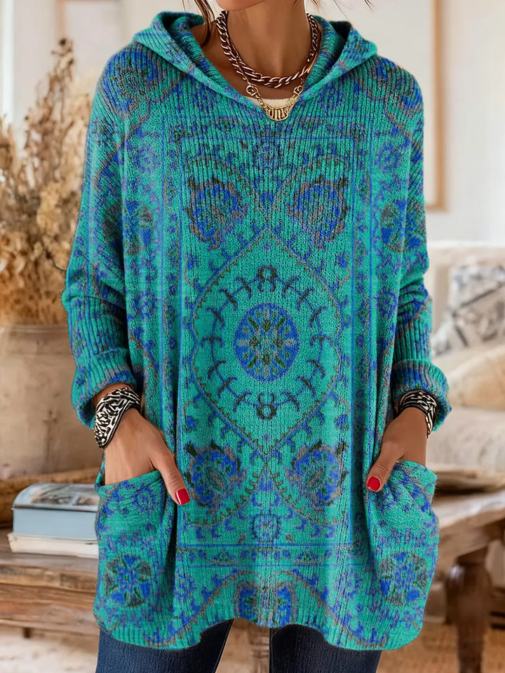 Seraphina Retro Hooded Knit Tunic