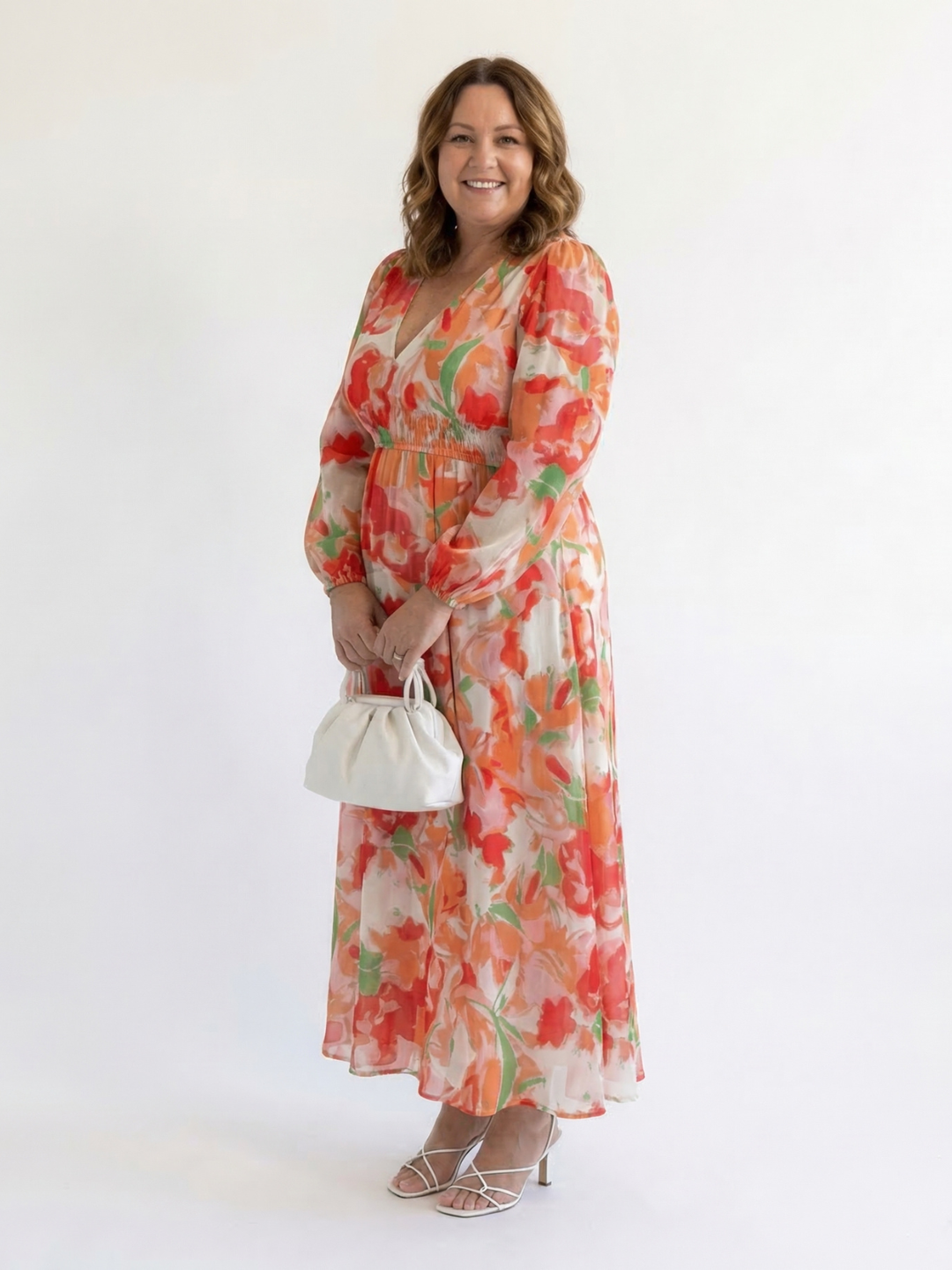 Susana | Vestido Maxi Floral de Manga Larga