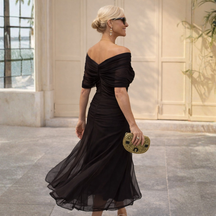 ROSSANA – Off-Shoulder Maxi Dress