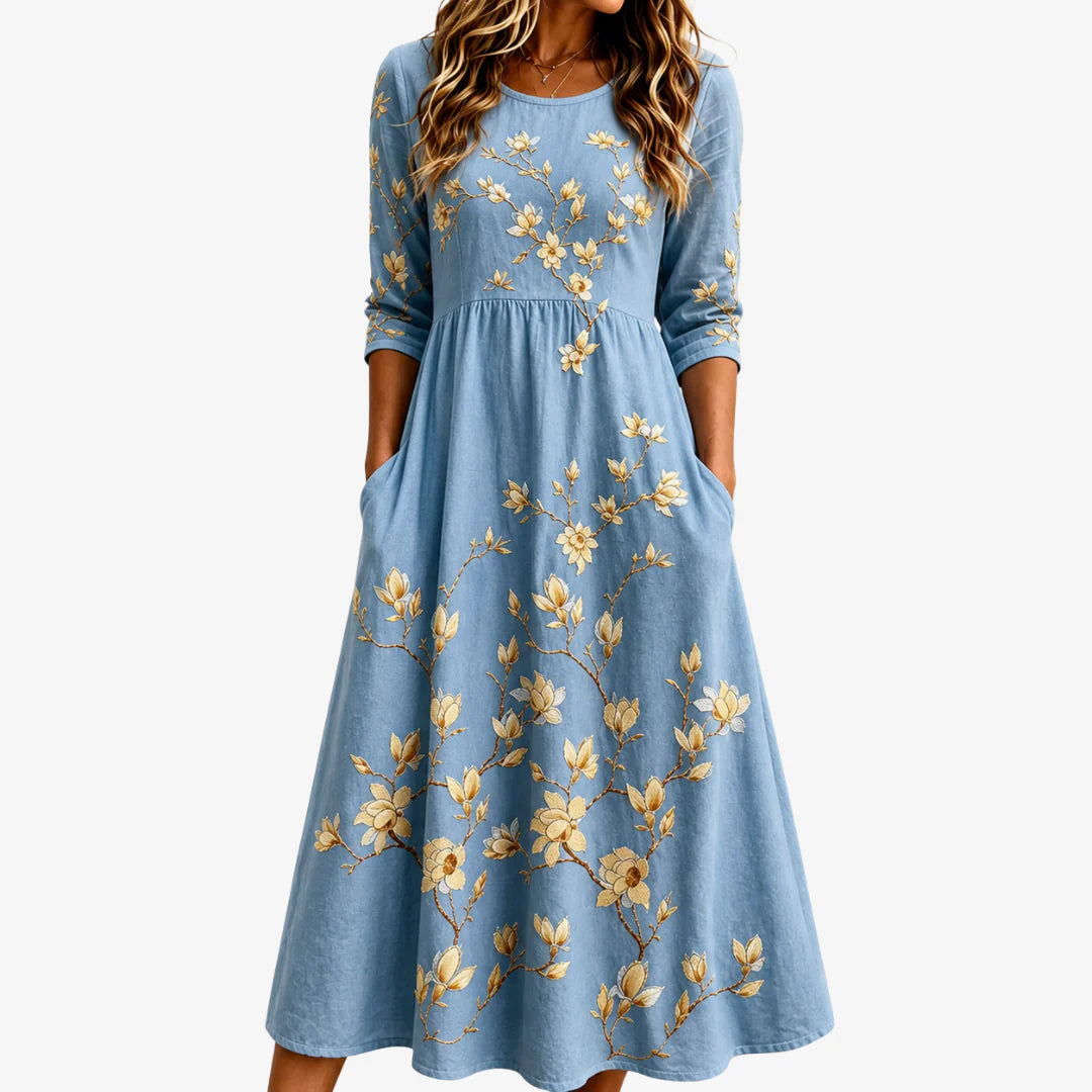 Irène | Robe midi florale