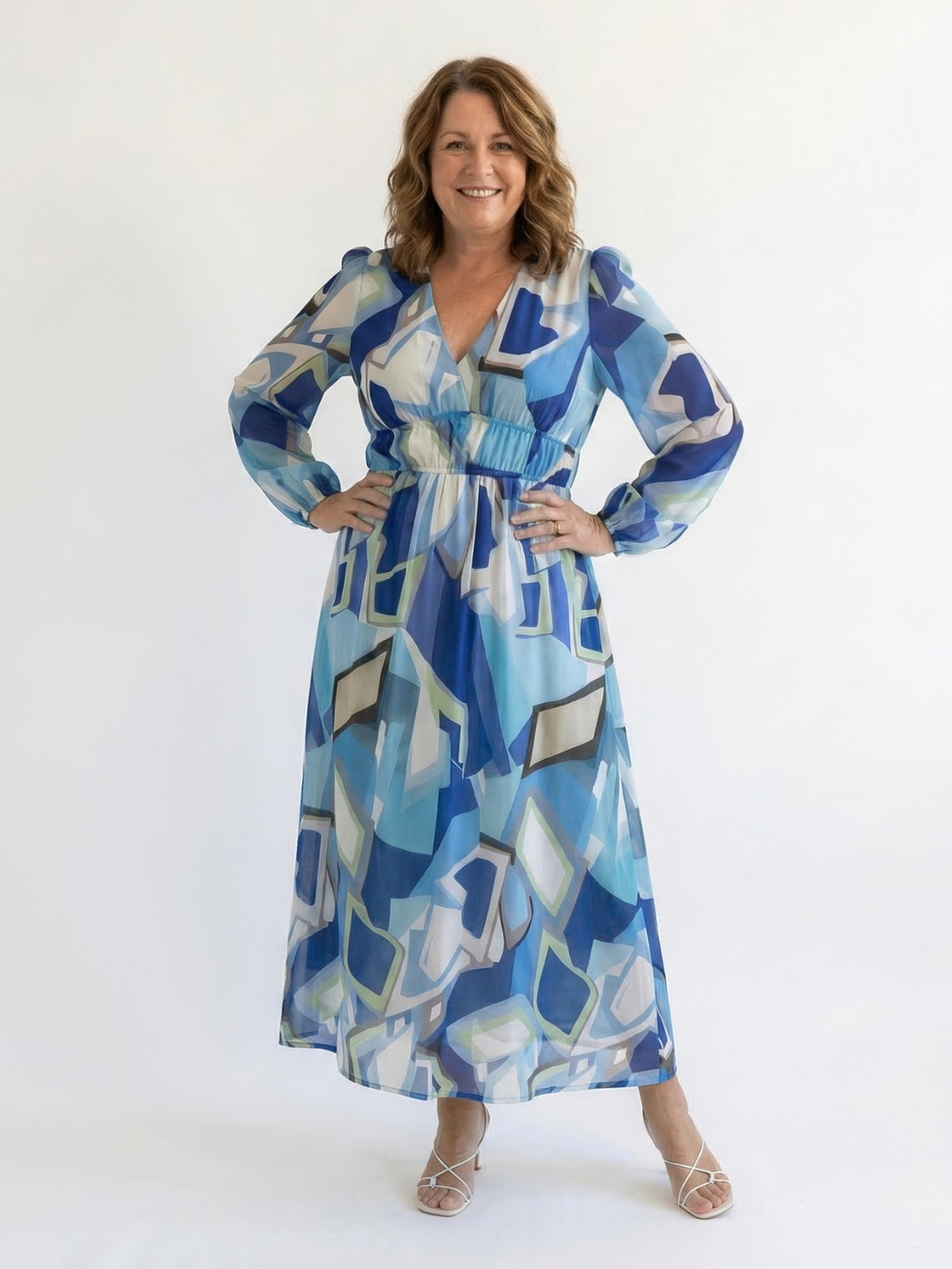 Susana | Vestido Maxi Floral de Manga Larga