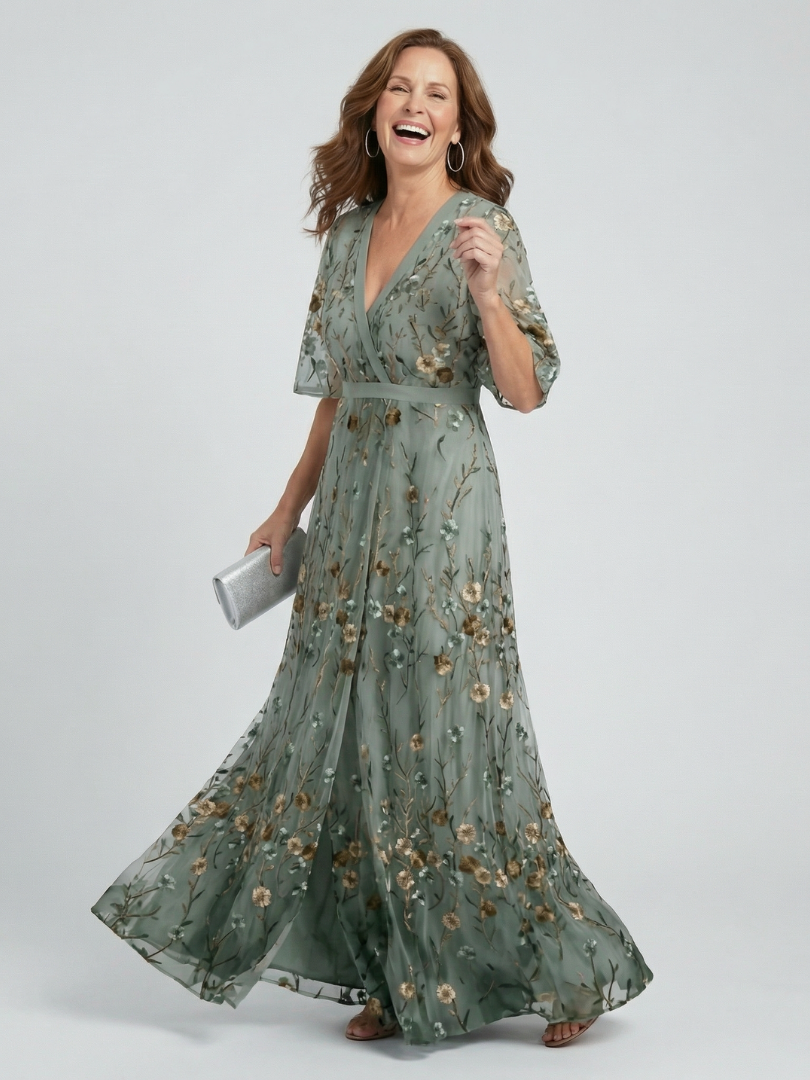 Céline | Robe maxi fleurie à encolure halter