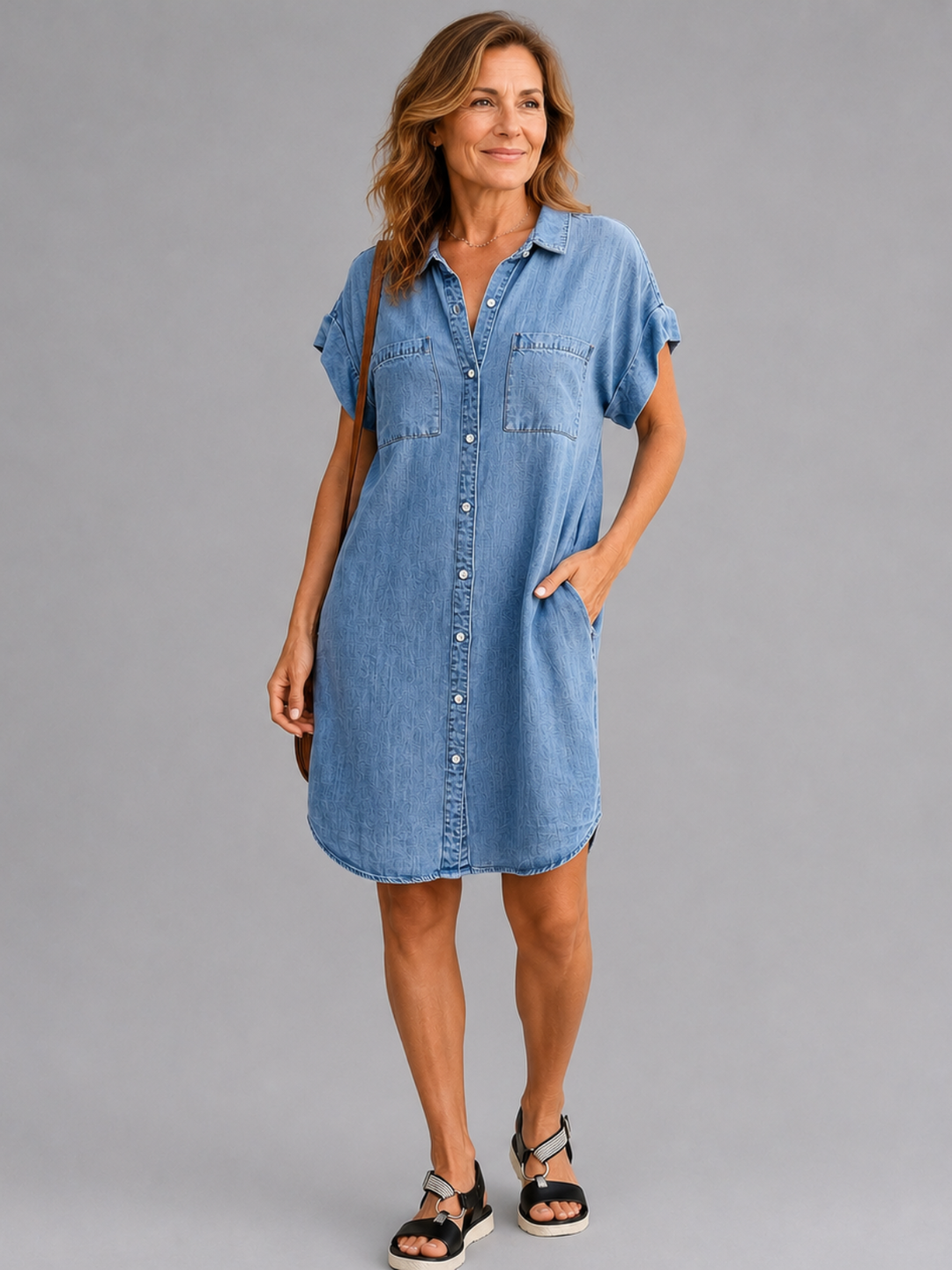 Sylviane | Robe chemise boutonnée