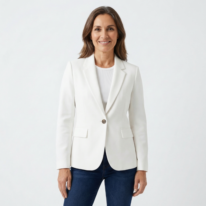 Elena | Blazer con Botón y Solapa Clásica