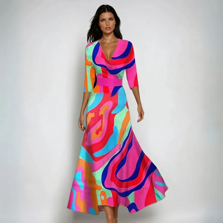 Rosa | Vestido Maxi Boho con Escote en V