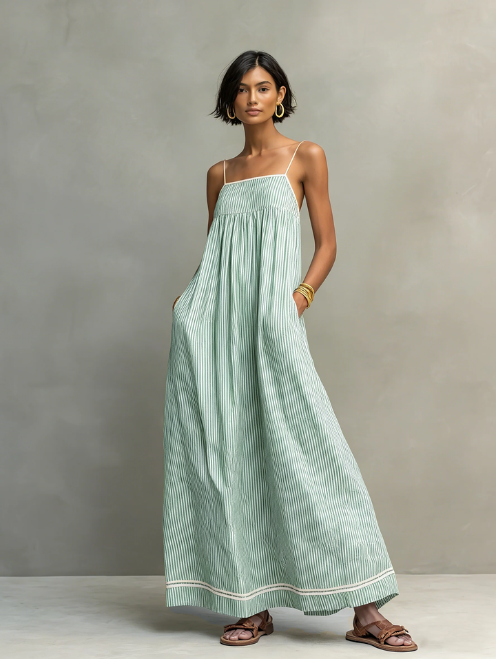 Colette | Robe maxi rayée légère