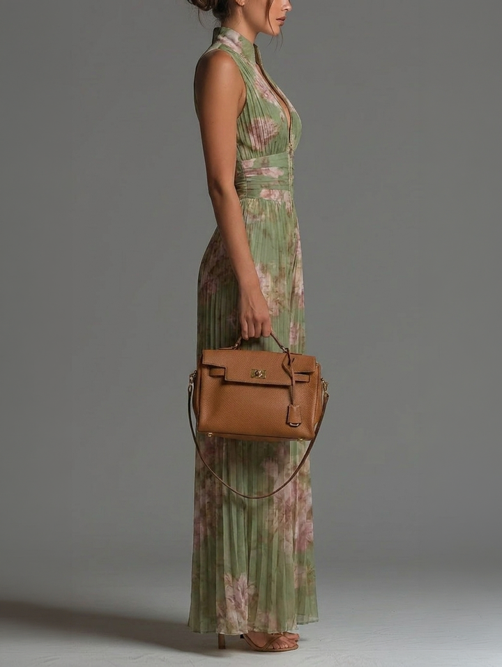 ESSENTIEL – Combinaison en Chiffon Plissé Floral