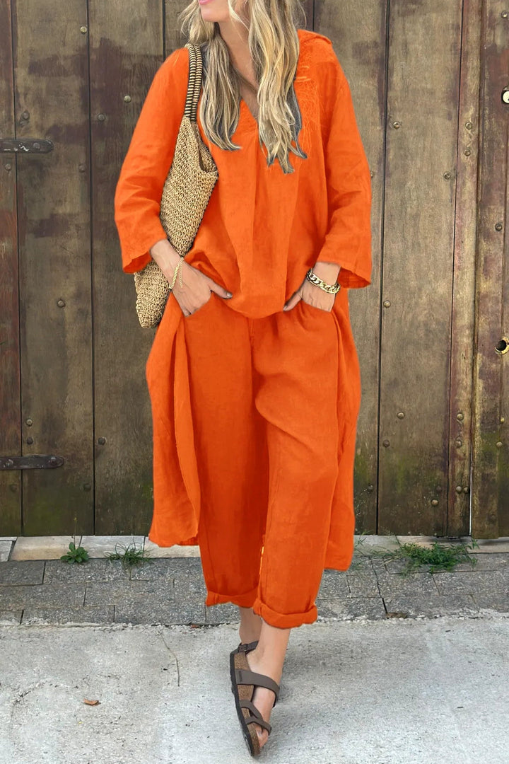 Ivy | Women's co-ord set with loose-fitting top and straight trousers