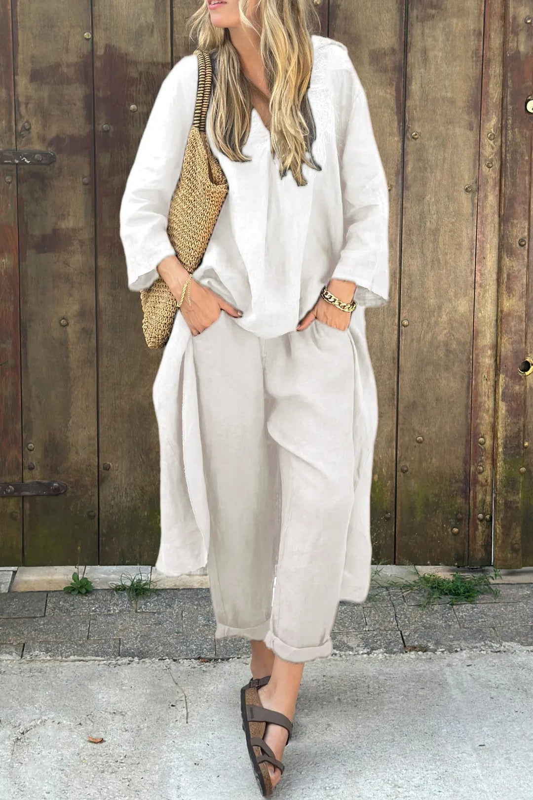Ivy | Women's co-ord set with loose-fitting top and straight trousers