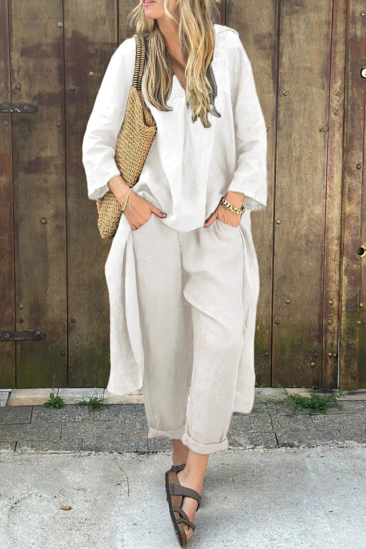 Ivy | Women's co-ord set with loose-fitting top and straight trousers