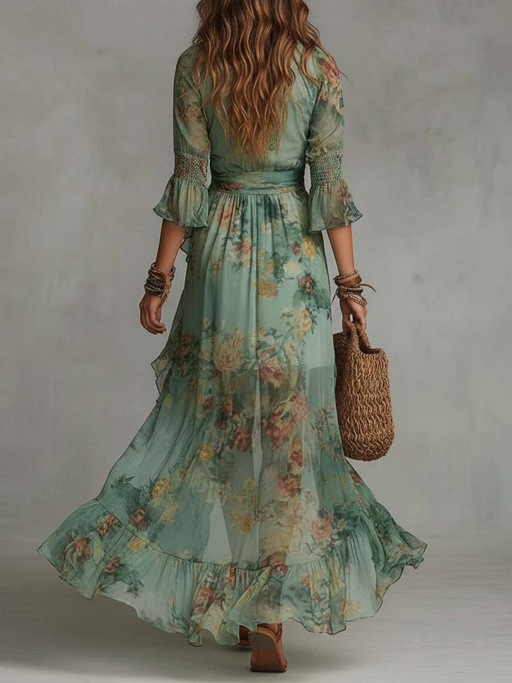 Aurélie | Robe maxi bohème florale