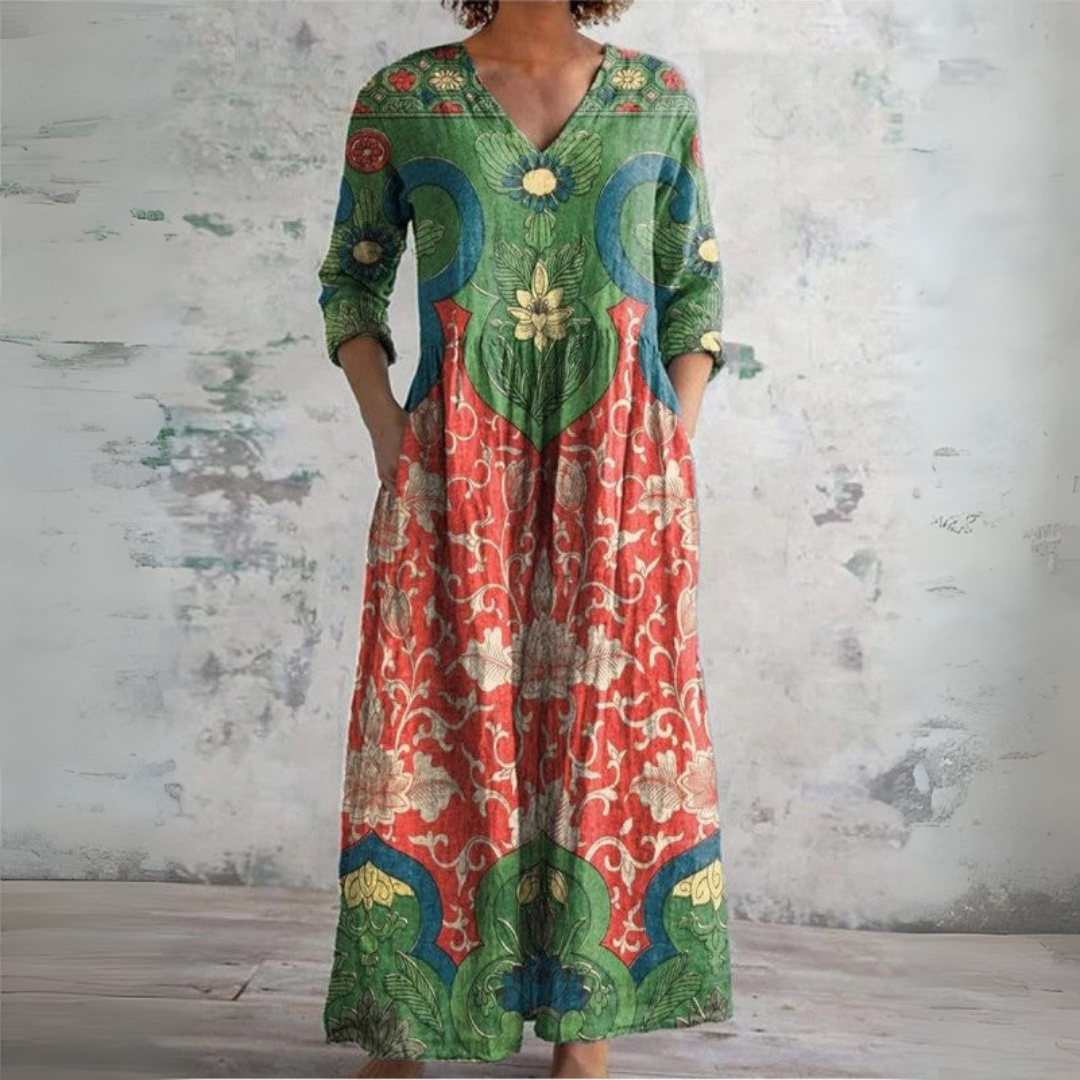 Patricia | Vestido Maxi Floral Vintage