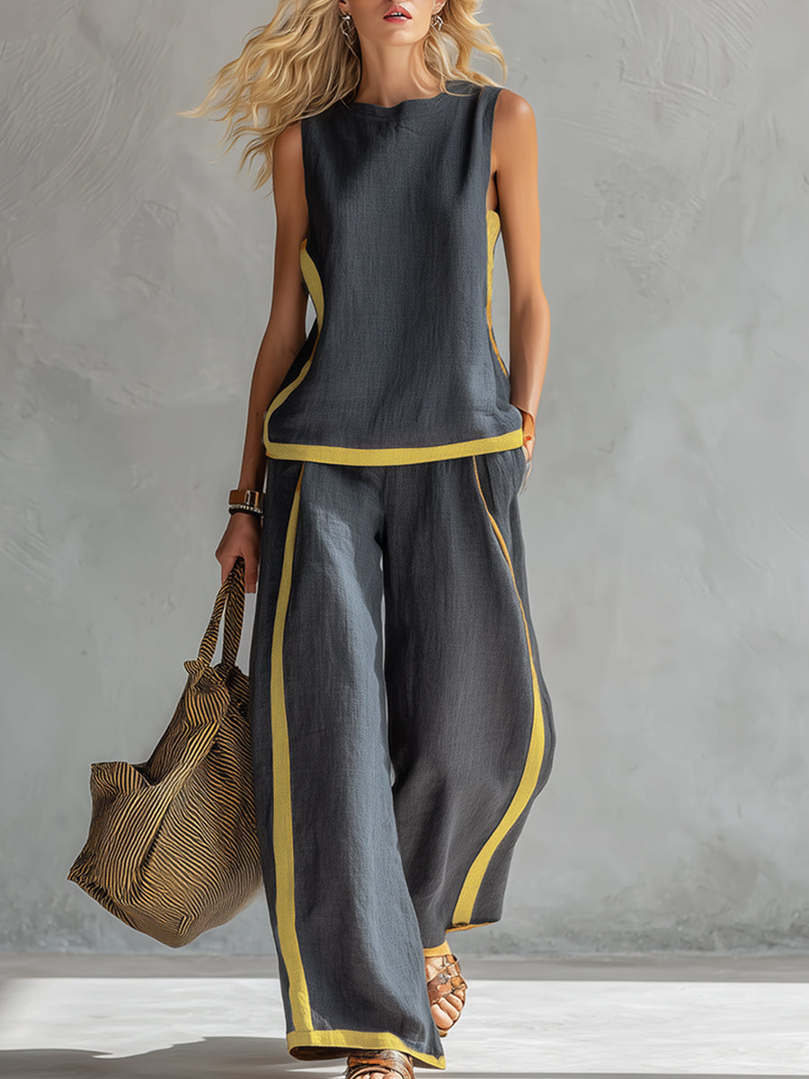 Leila | Ensemble fluide en coton et lin