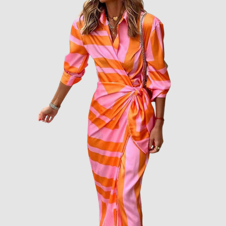 Luna | Vestido Elegante a Rayas