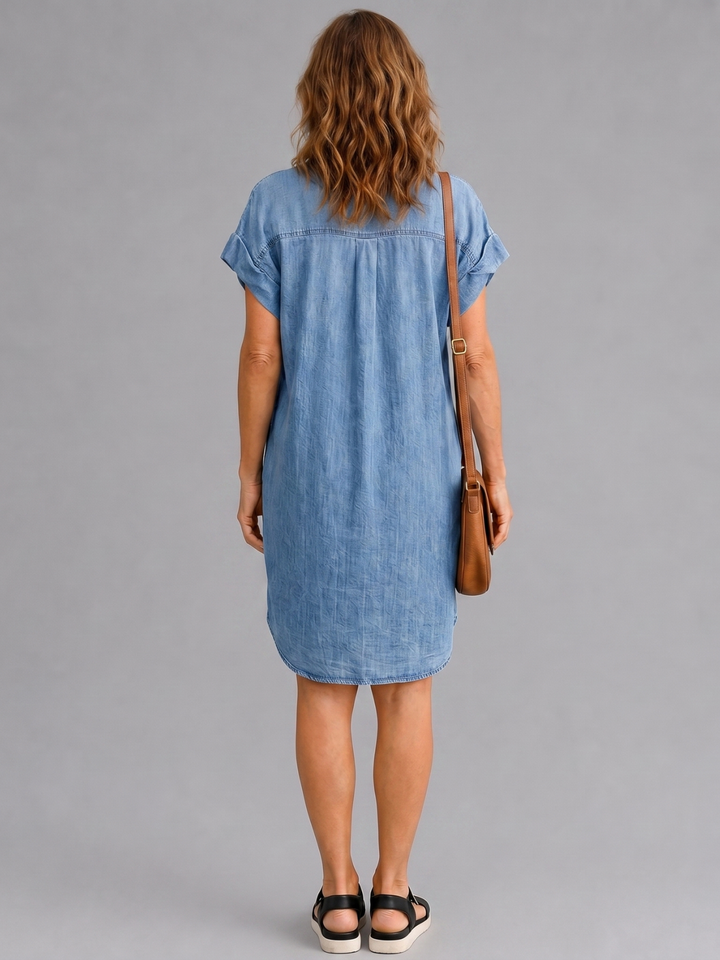 Sylviane | Robe chemise boutonnée