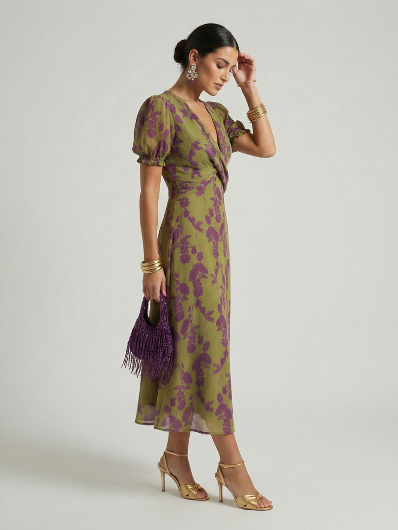 Valérie | Robe Midi Florale Décontractée