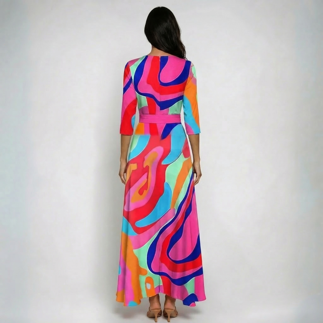 Rosa | Vestido Maxi Boho con Escote en V