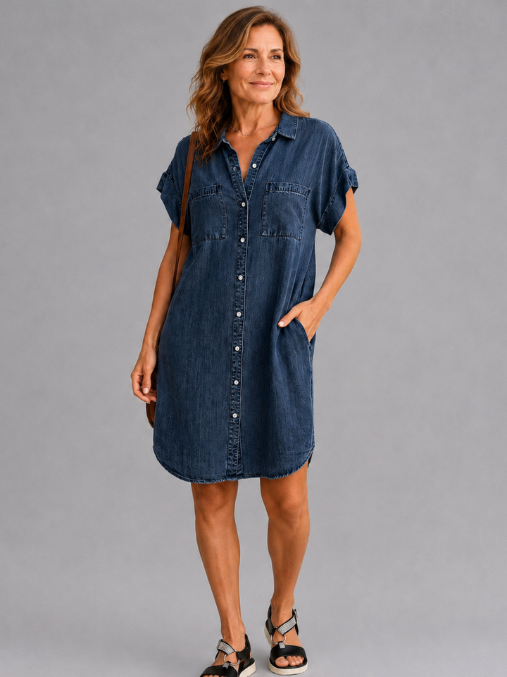 Sylviane | Robe chemise boutonnée
