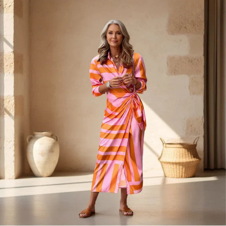 Luna | Vestido Elegante a Rayas
