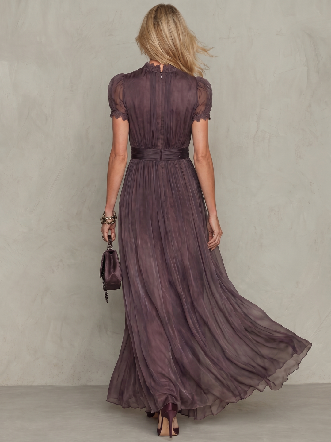 Sylvie | Robe maxi vintage en chiffon