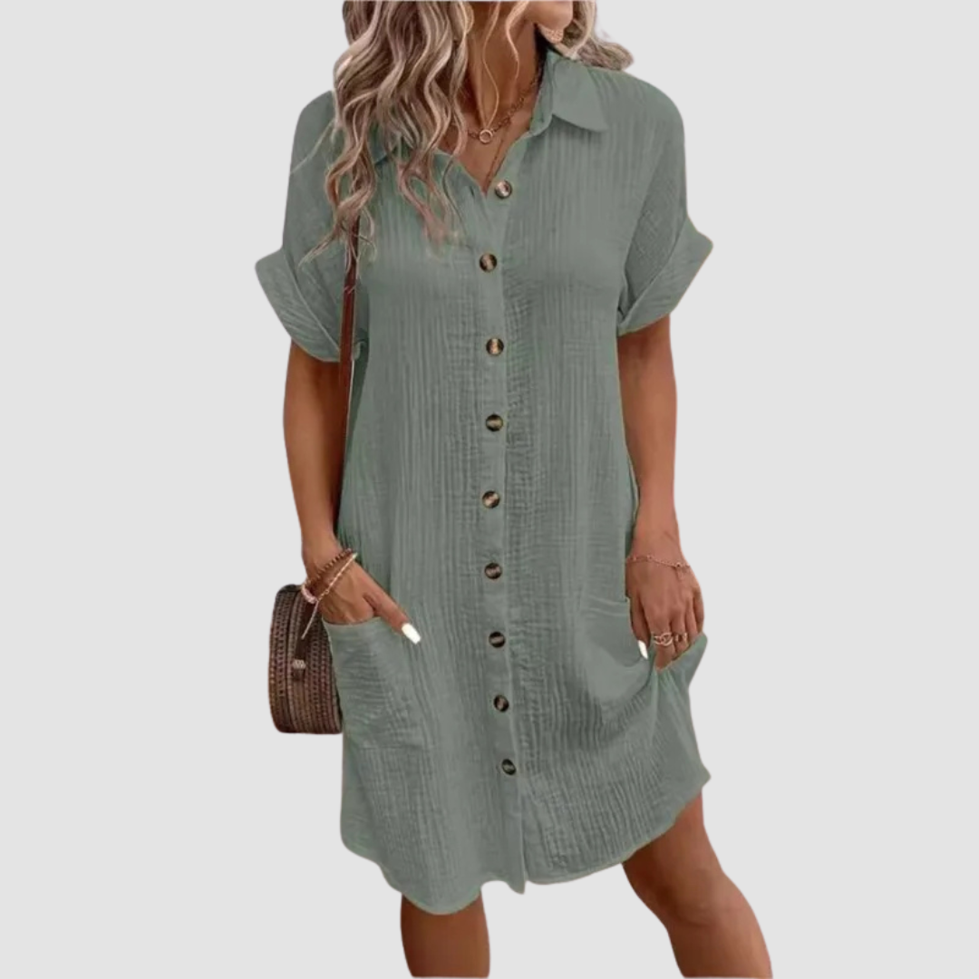 Hilary | Summer Dress with Collar