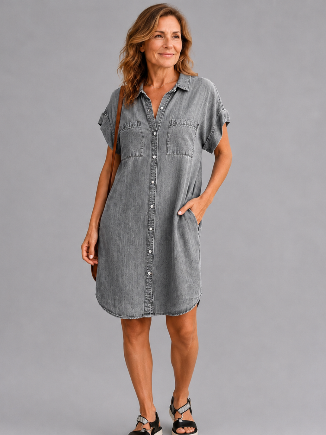 Sylviane | Robe chemise boutonnée