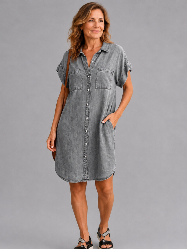 Sylviane | Robe chemise boutonnée
