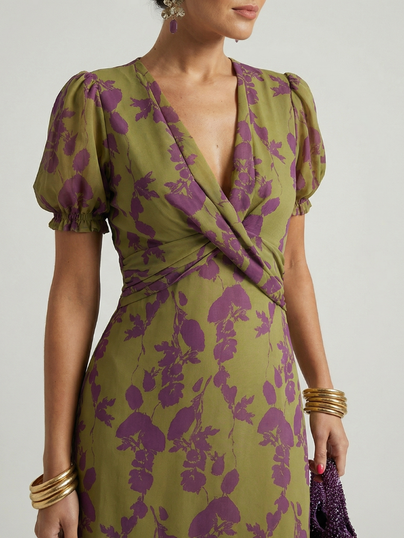 Valérie | Robe Midi Florale Décontractée
