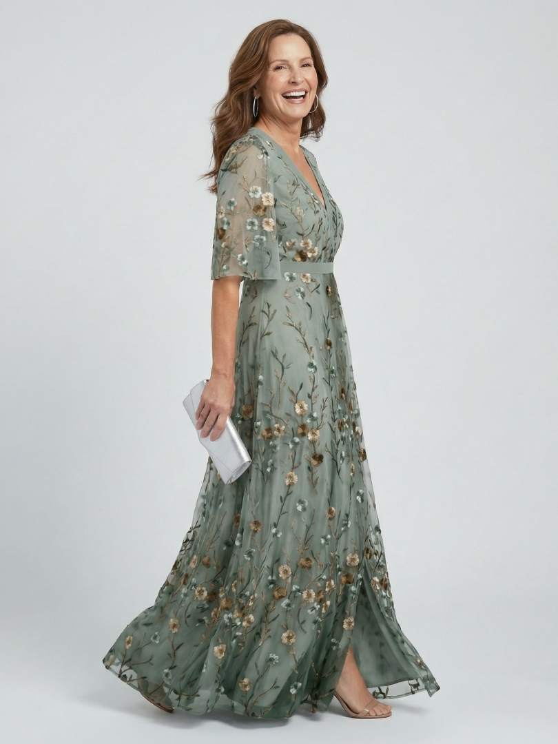 Céline | Robe maxi fleurie à encolure halter