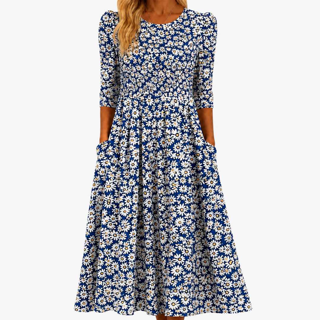 Irène | Robe midi florale