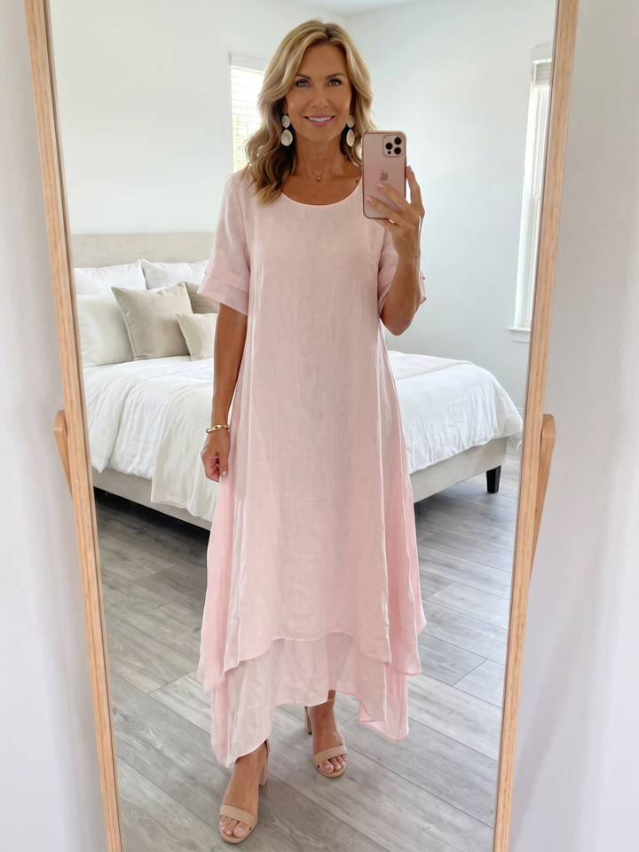 Manon | Robe maxi fluide à volants