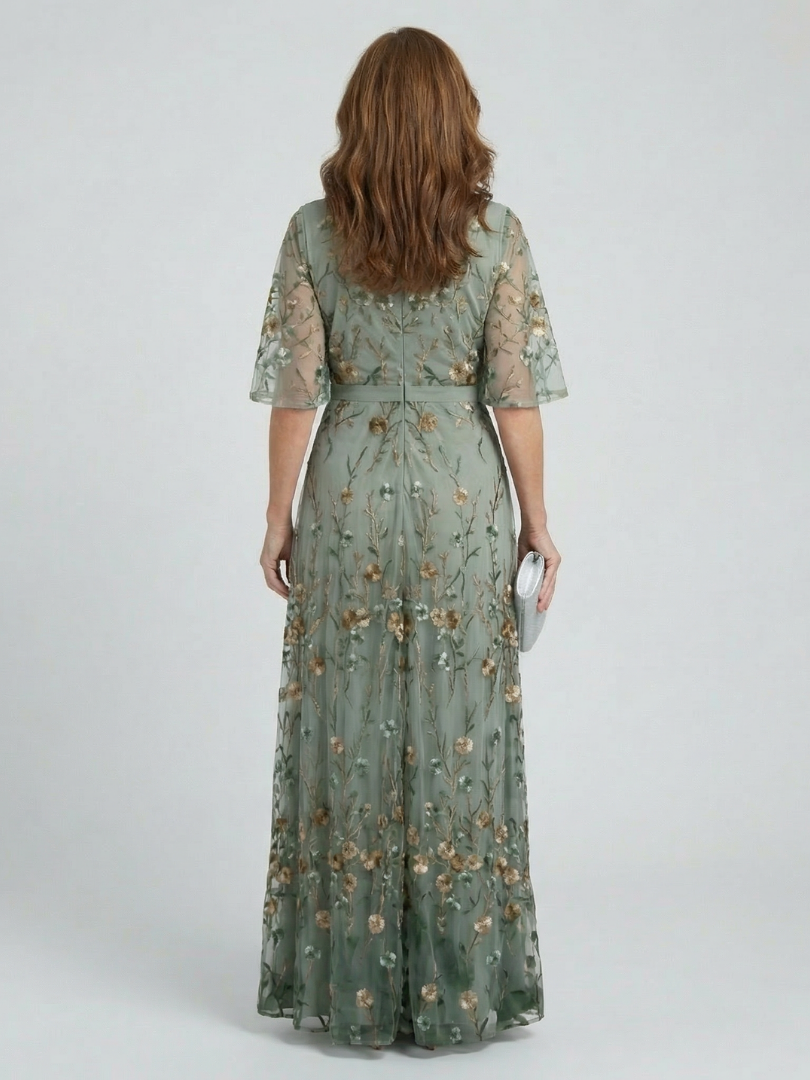 Céline | Robe maxi fleurie à encolure halter