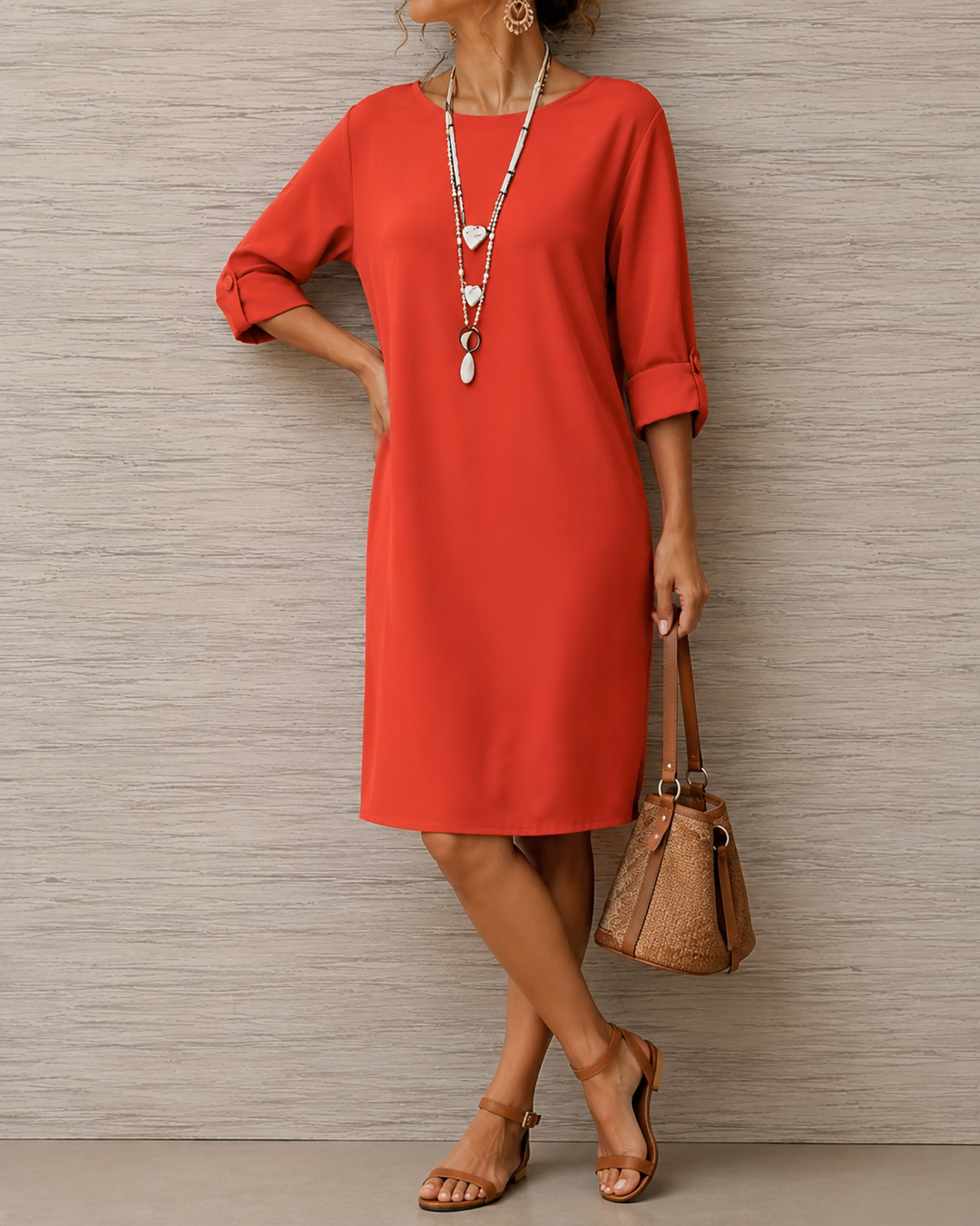 Sylvie | Robe midi effet ventre plat