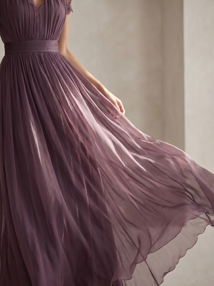 Sylvie | Robe maxi vintage en chiffon