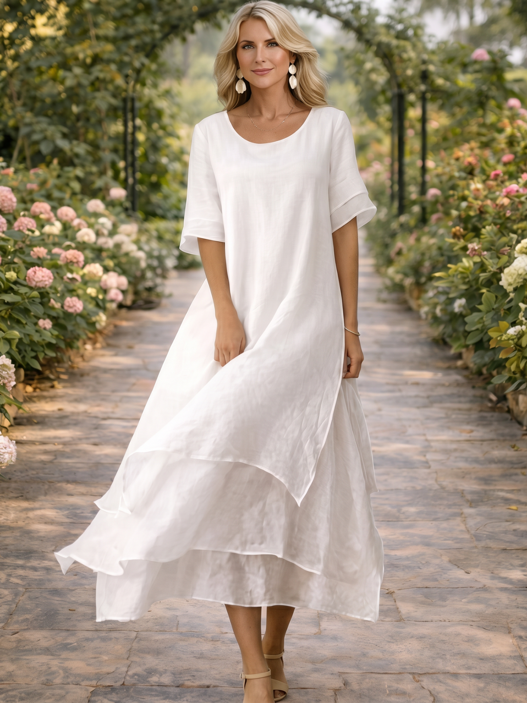 Manon | Robe maxi fluide à volants
