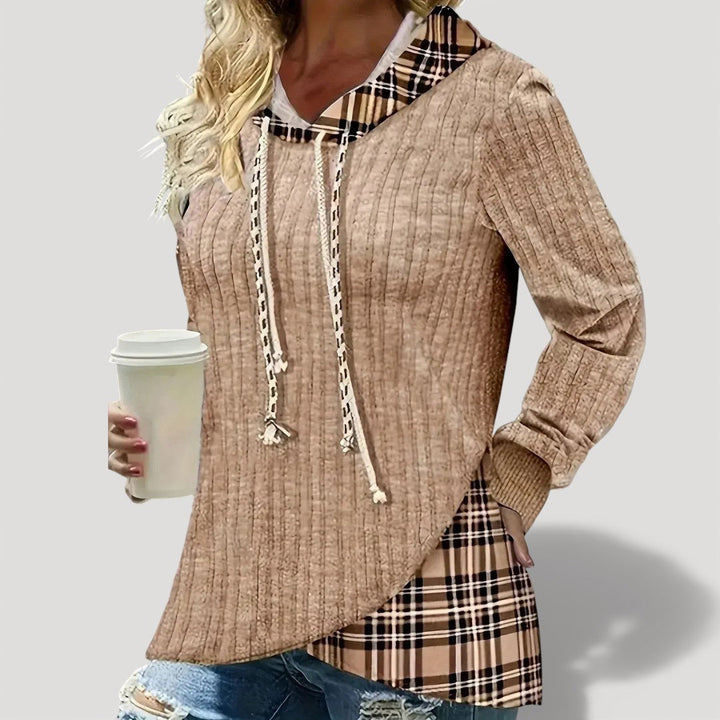 ELODIE – RELAXED CHECK HOODIE BILAL BILAL