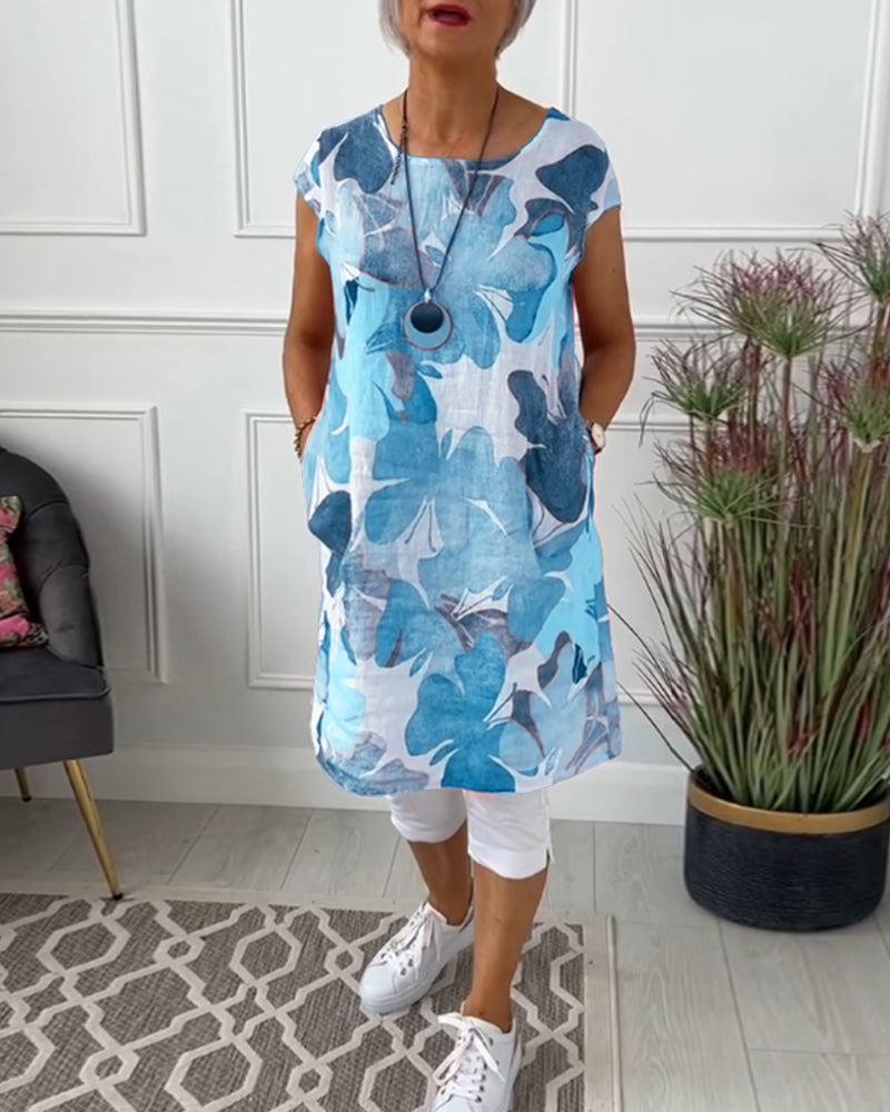 CALISTA | FLORAL CASUAL MIDI DRESS