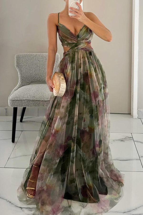 Valeria | Vestido largo floral de elegancia natural