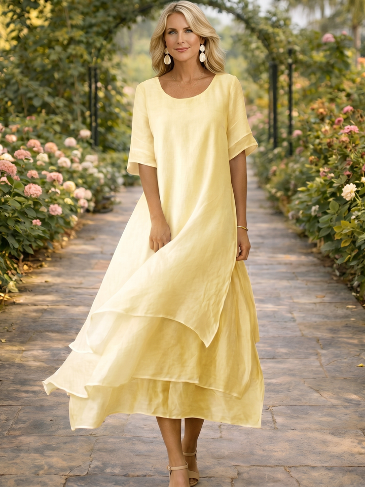 Manon | Robe maxi fluide à volants