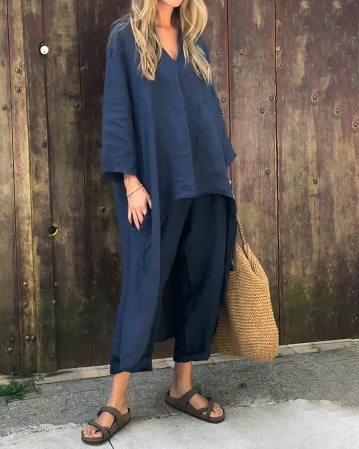 Ivy | Women's co-ord set with loose-fitting top and straight trousers