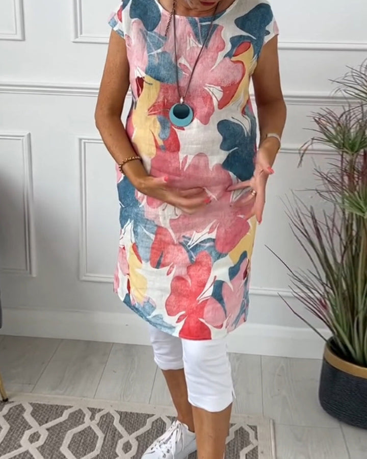 CALISTA | FLORAL CASUAL MIDI DRESS
