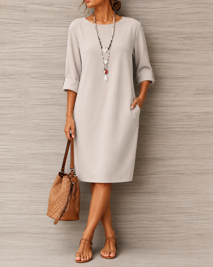 Sylvie | Robe midi effet ventre plat